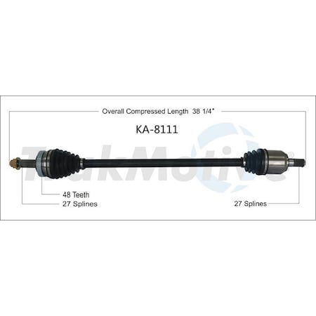 Surtrack Axle Cv Axle Shaft, Ka-8111 KA-8111